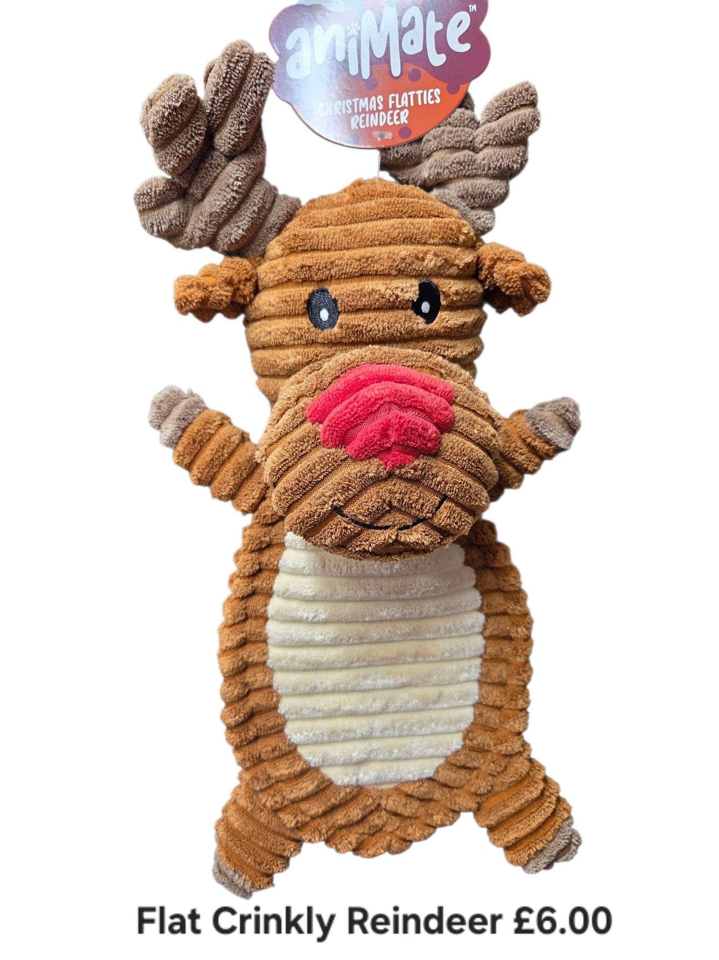 Flat Crinkly Reindeer