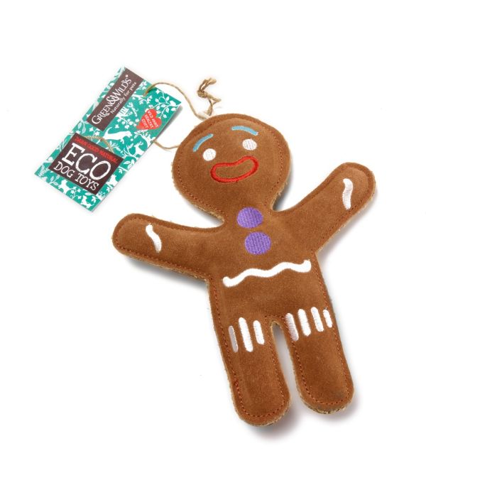 Gingerbread Person Eco Dog Toy