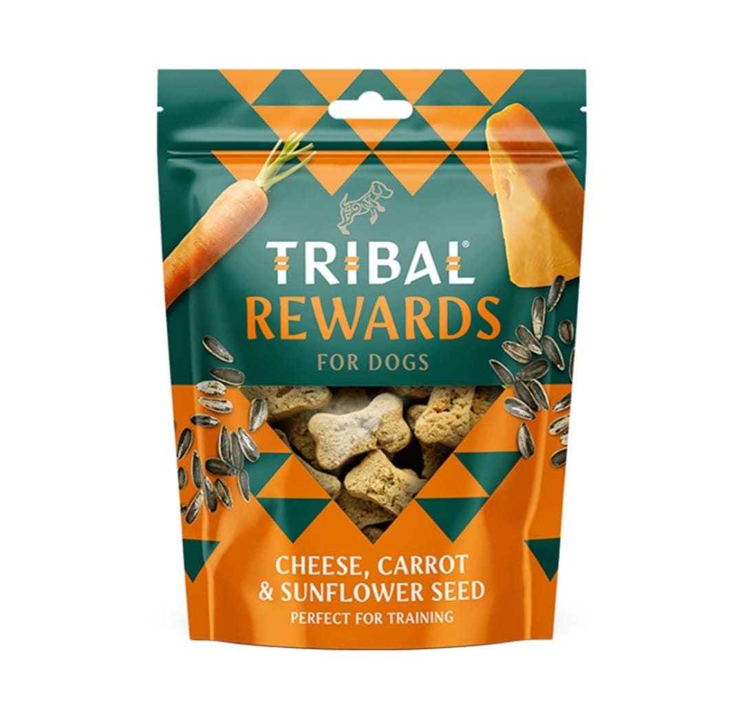 Tribal Rewards Cheese, Carrot & Sunflower Seeds Dog Biscuits 125g